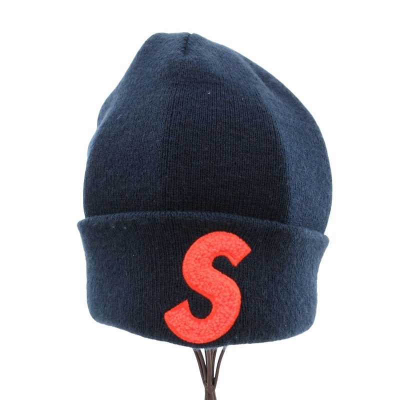 supreme ニット帽　ブラック　ネイビー　ビーニー 正規品 Supreme ニット帽 BLACK 未使用タグ付き｜Yahoo!フリマ