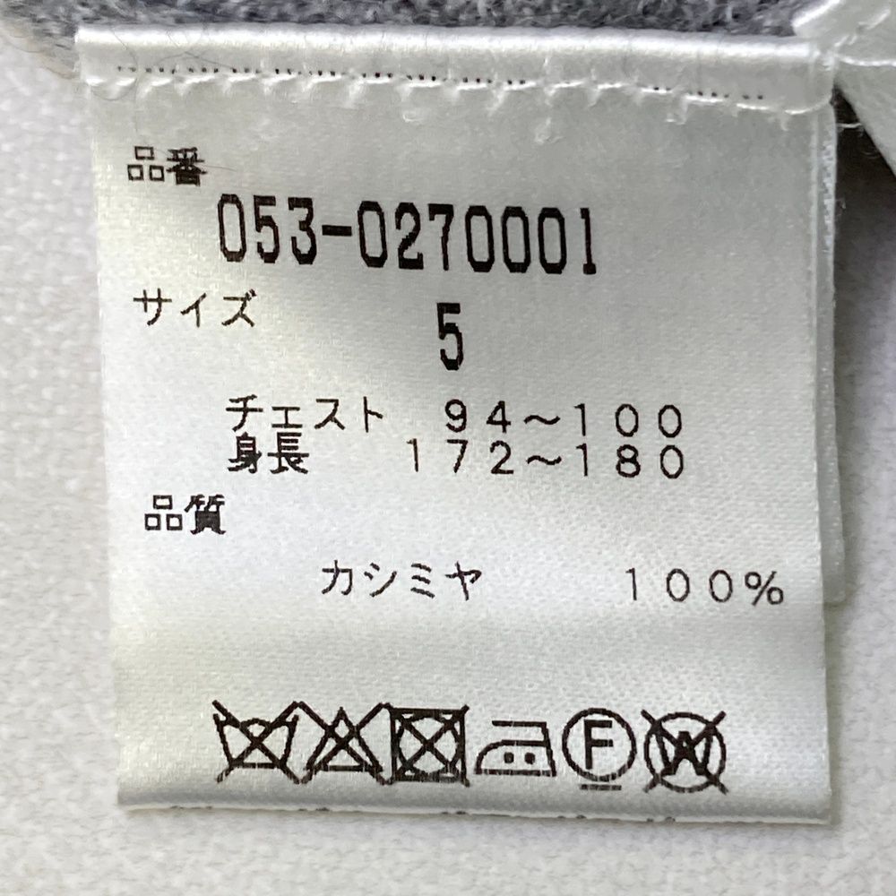 サイズ：5 PEARLY GATES パーリーゲイツ  カシミヤ ニットセーター  グレー系 [240101468868] ゴルフウェア メンズ ストスト サイズ：5 PEARLY GATES パーリーゲイツ カシミヤ ニット