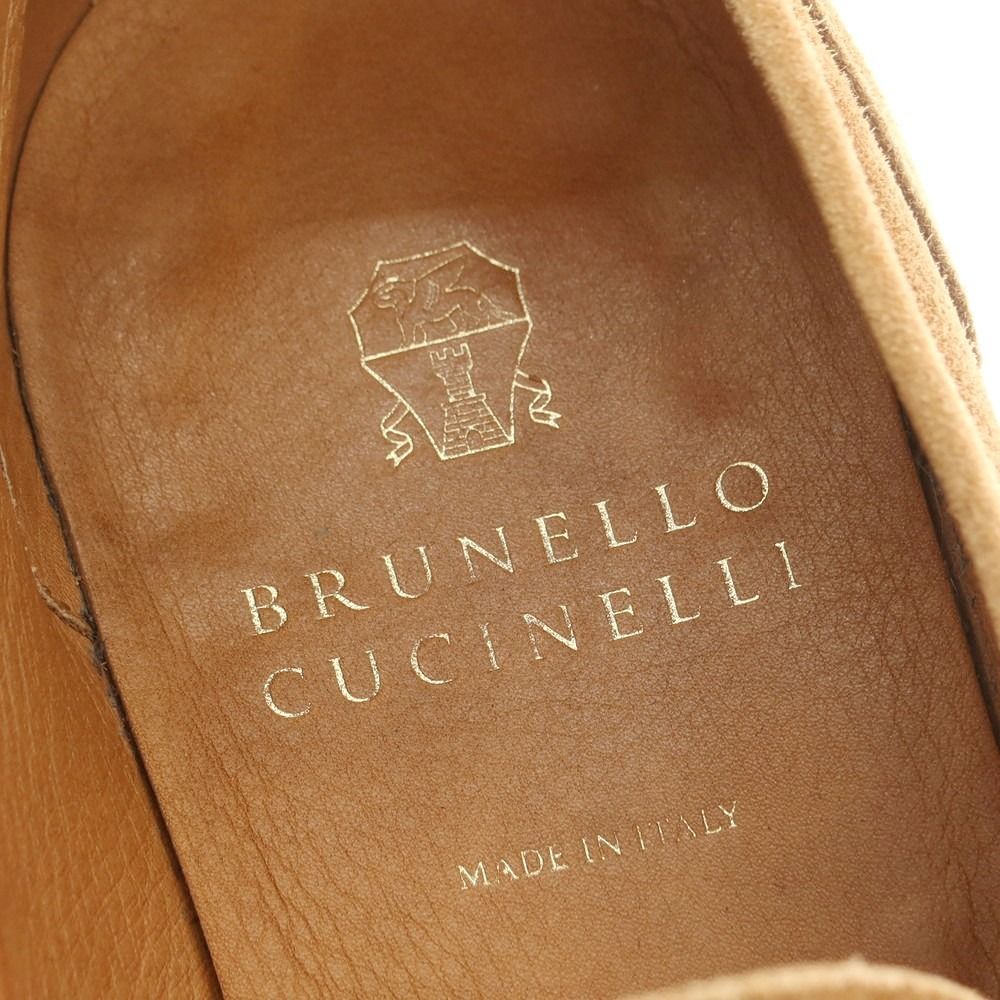 ブルネロクチネリ Brunello Cucinelli スエード コインローファー ブラウン サイズ42 メンズ