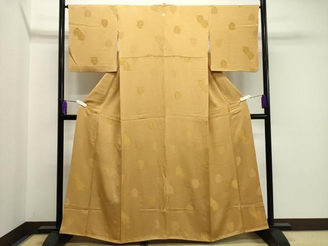 平和屋着物○上質な紬 草花文 正絹 逸品 CAAX5726gh