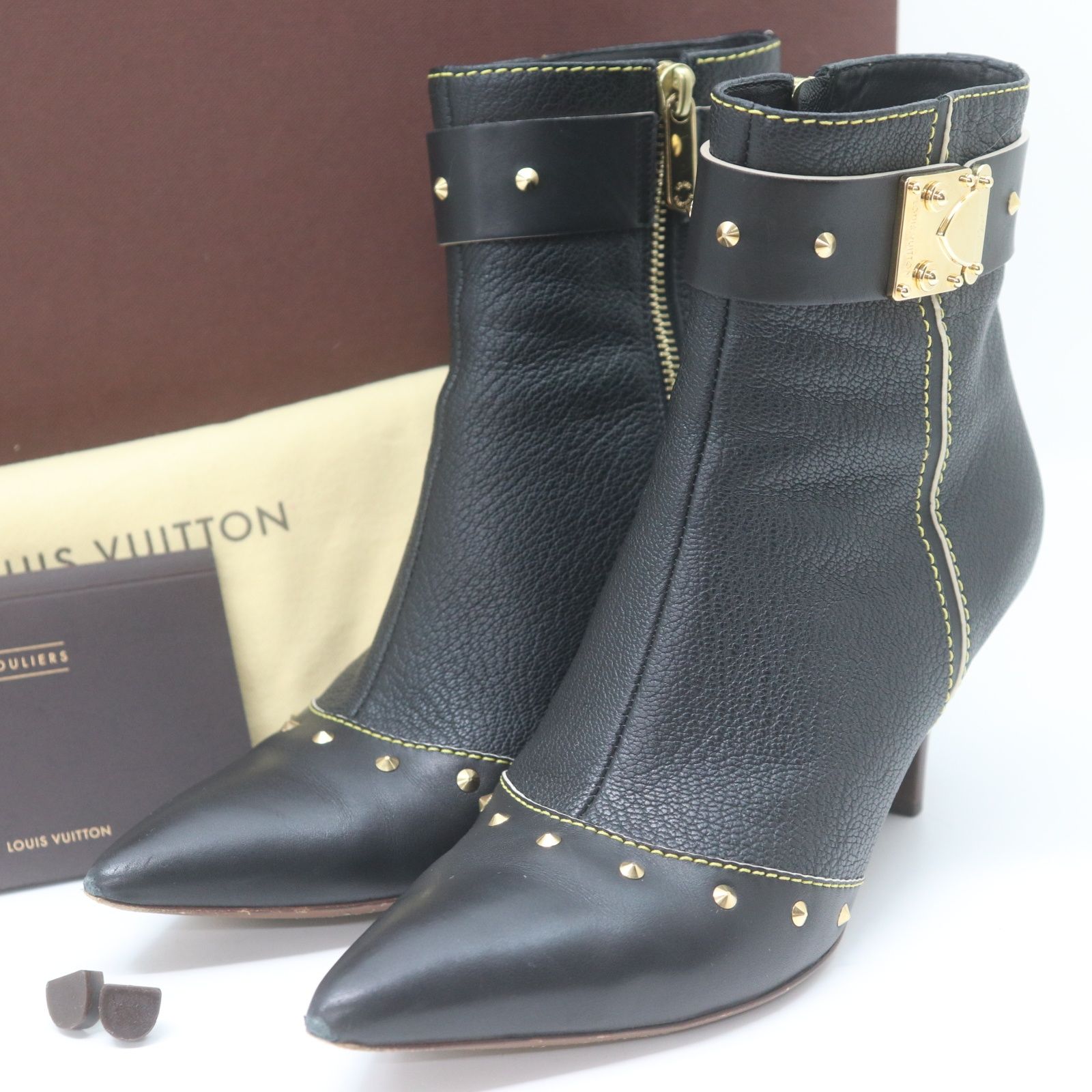 ルイヴィトン LOUIS VUITTON シルエットライン アンクルブーツ 1A855A 