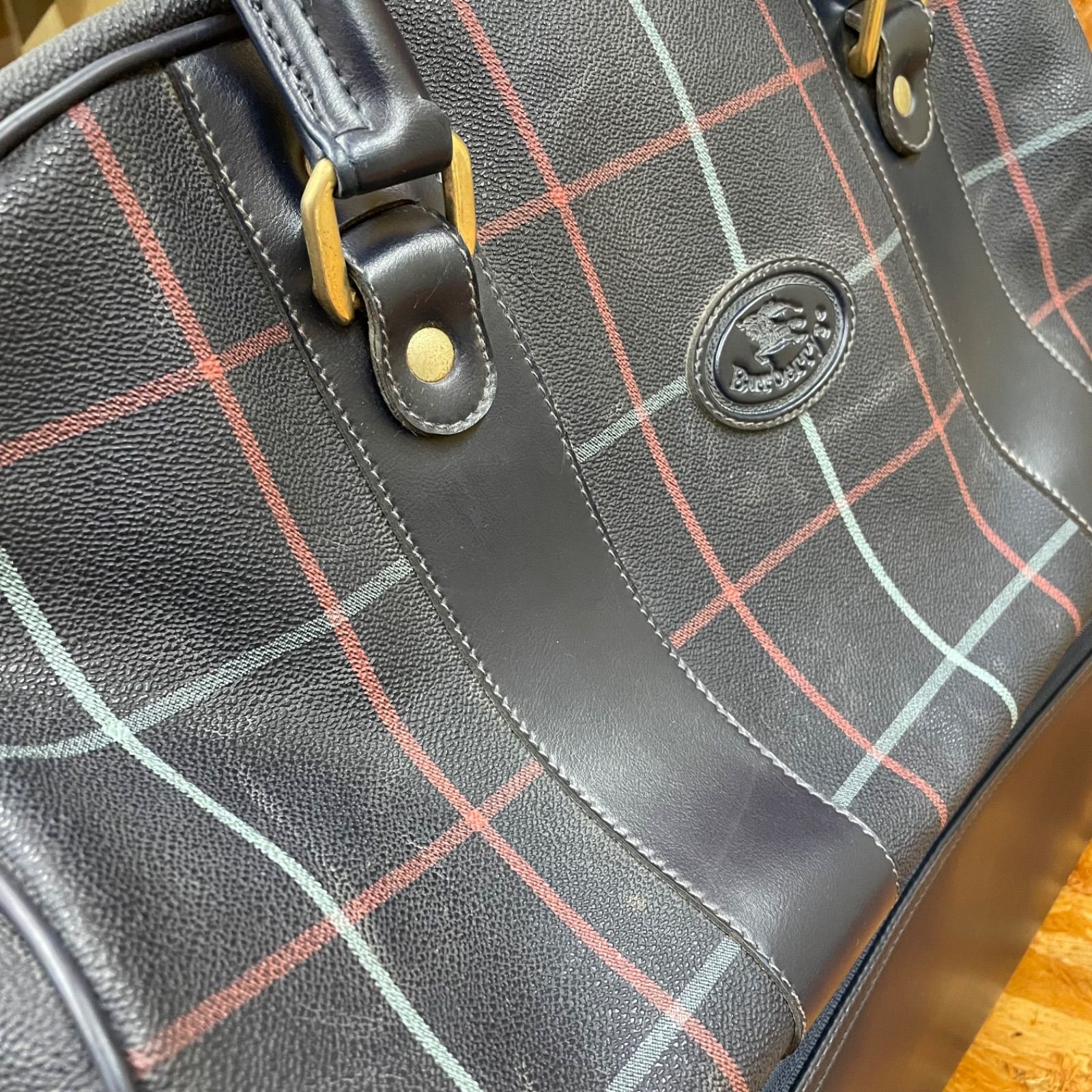 イタリア製 Burberry トランク バーバリー ゴルフバッグ ボストン 