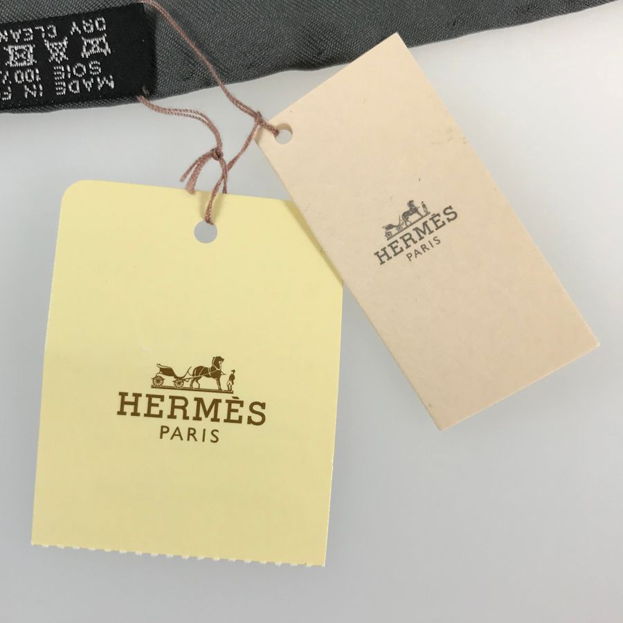 エルメス HERMES カレ 90 SERIO LUDERE セリオ ルデーレ グレー シルク