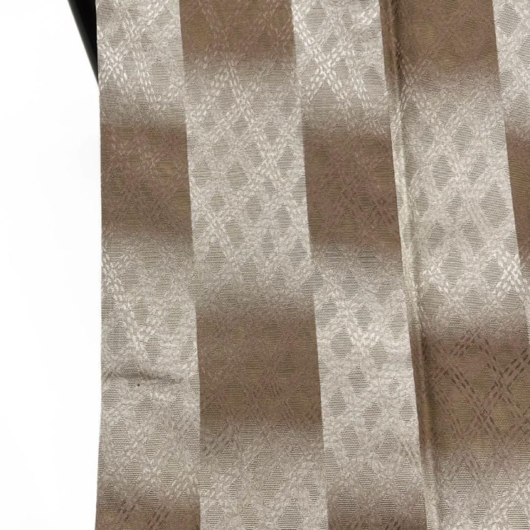 平和屋着物▽上質な小紋 単衣 紬地 型染め 更紗唐草文 正絹 逸品