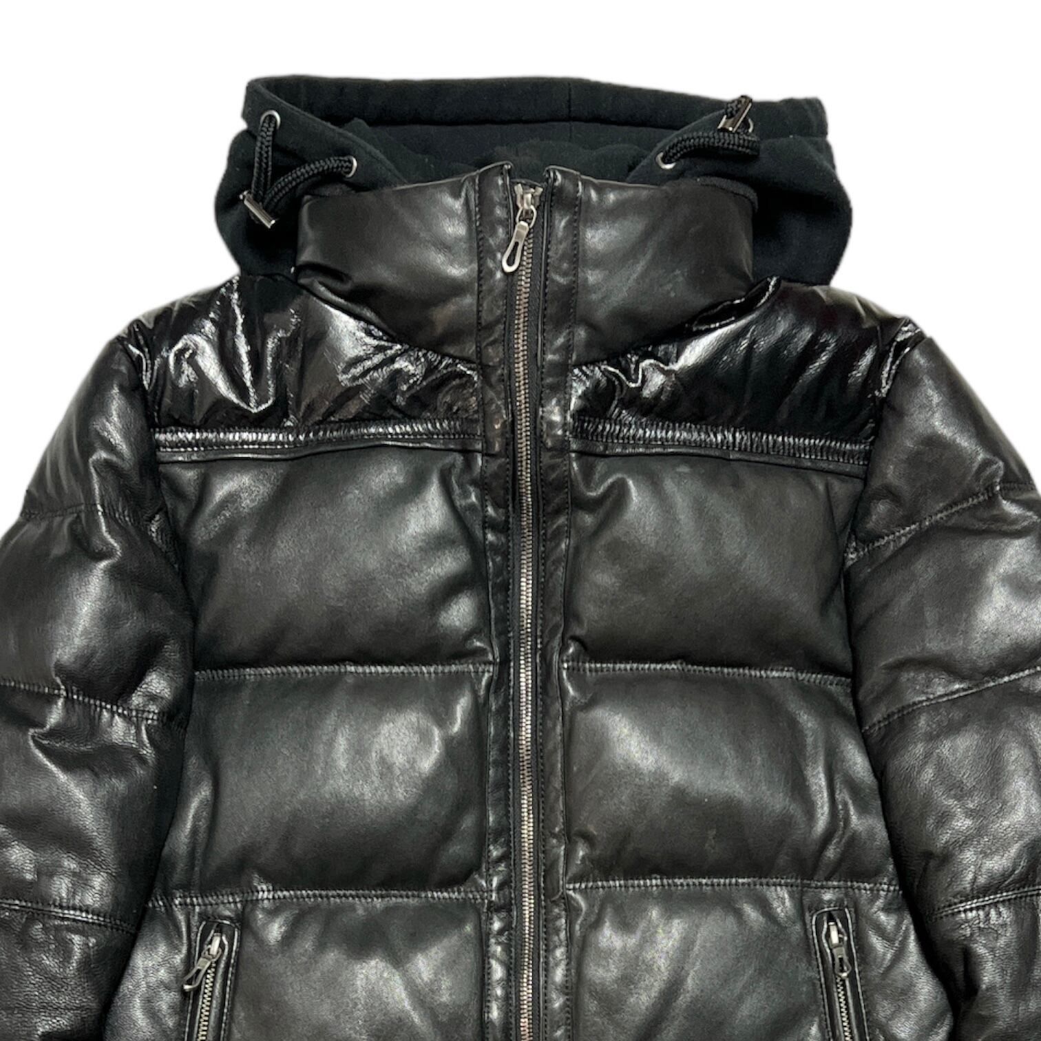 5351 pour les hommes leather down hoodie 【公式通販】