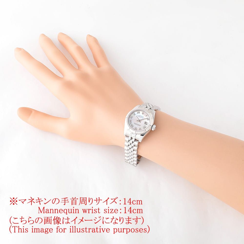 りな出品 ロレックス デイトジャスト 179174NR ピンクシェル 5列