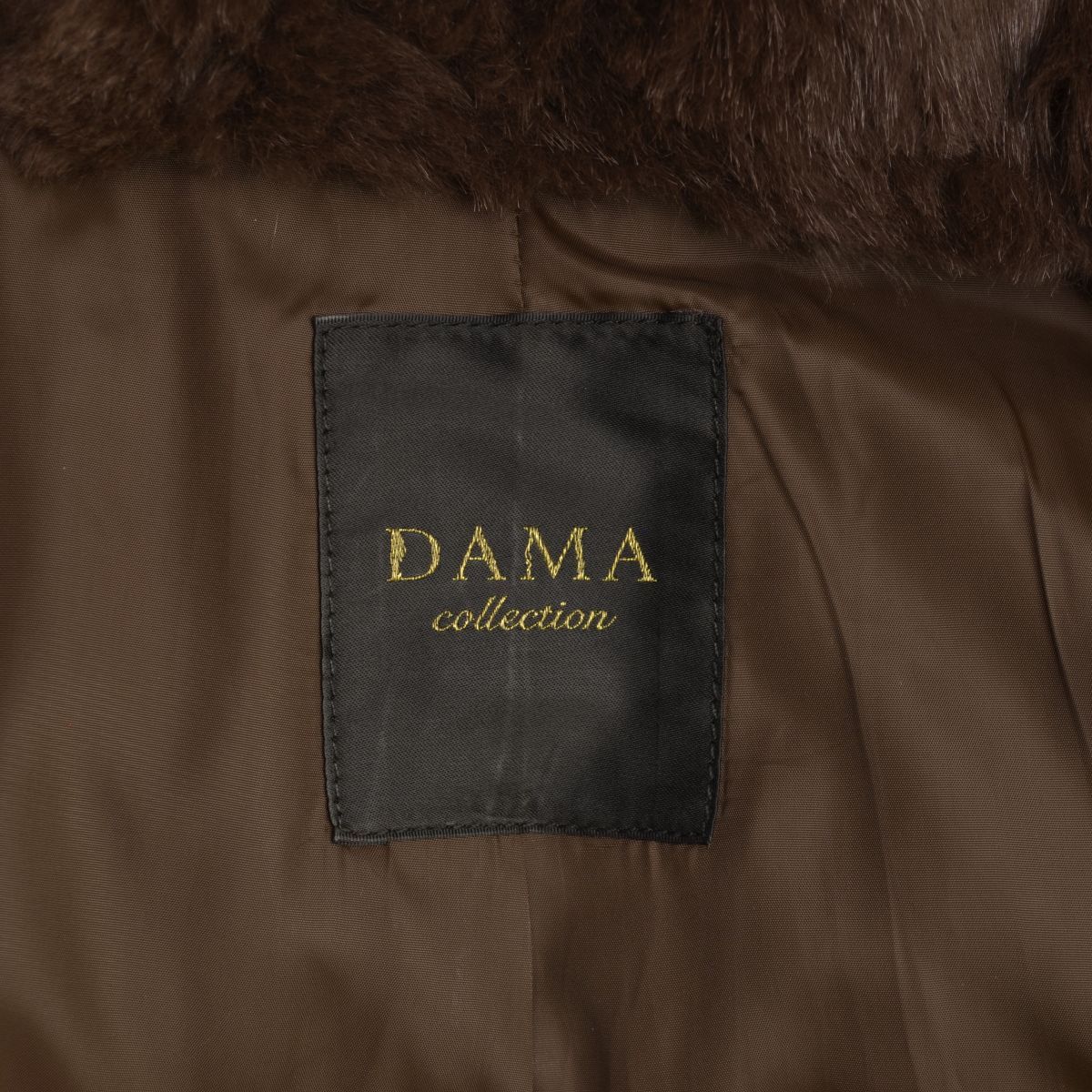 DAMAcollection】ブルーフォックス&ラビットファーフード付 ラムレザー