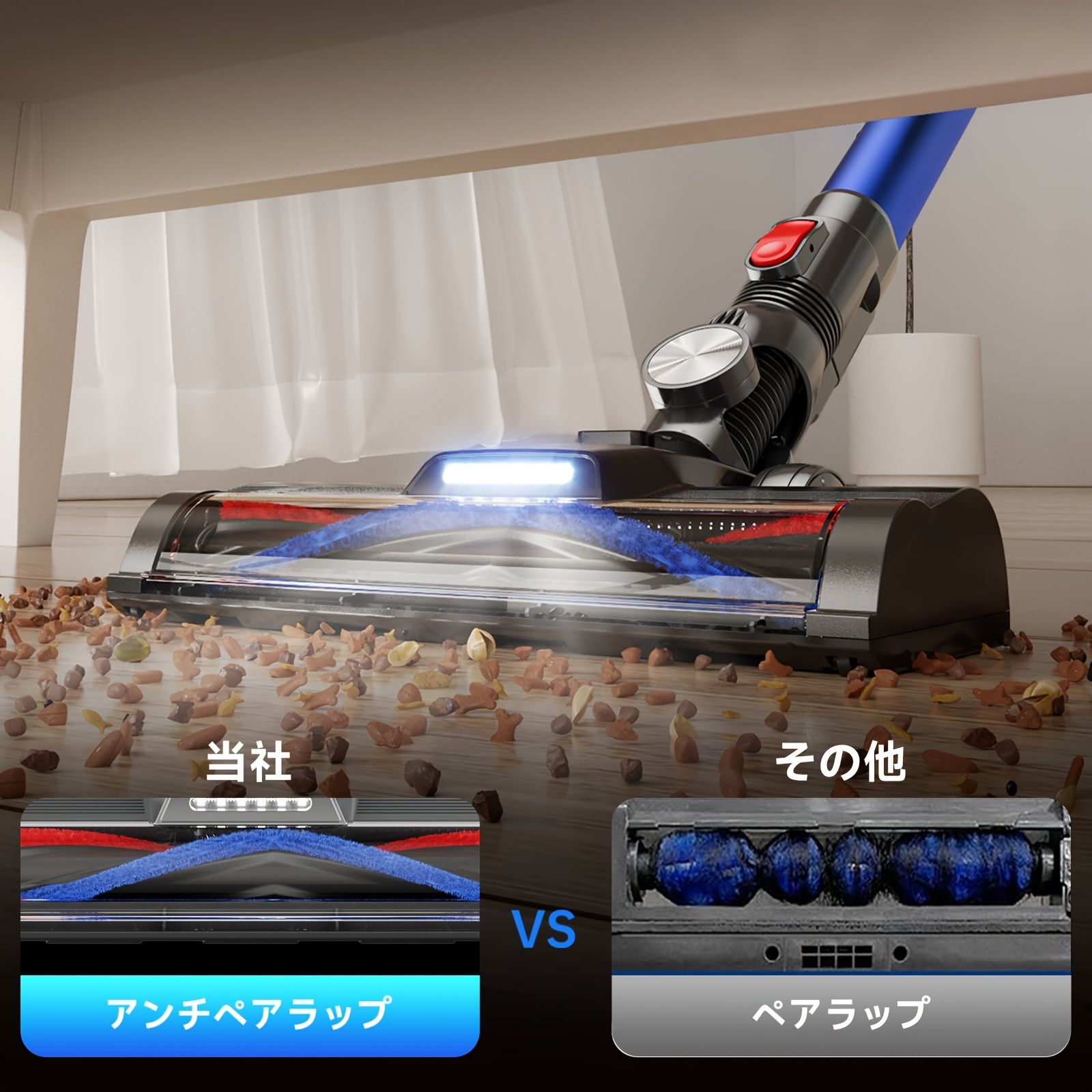 ハードウッドフロアに適しています