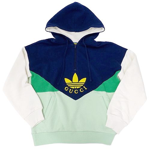 グッチ GUCCI アディダス adidas パーカー レディース ブランド フーディー トップス コットン ネイビー グリーン XS コラボ ロゴ  おしゃれ かわいい 【中古】 - メルカリ