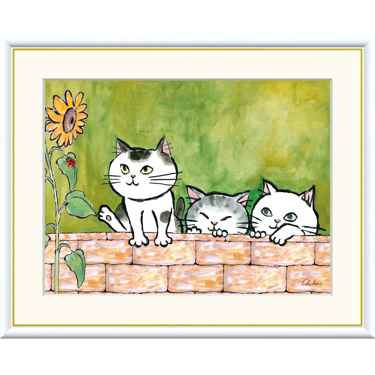 【真作】F4安藤絵流【蒼い瞳のねこ】gallery購入品 表裏サイン有り 油彩b 真作】F4安藤絵流【蒼い瞳のねこ】gallery購入品 表裏サイン有り