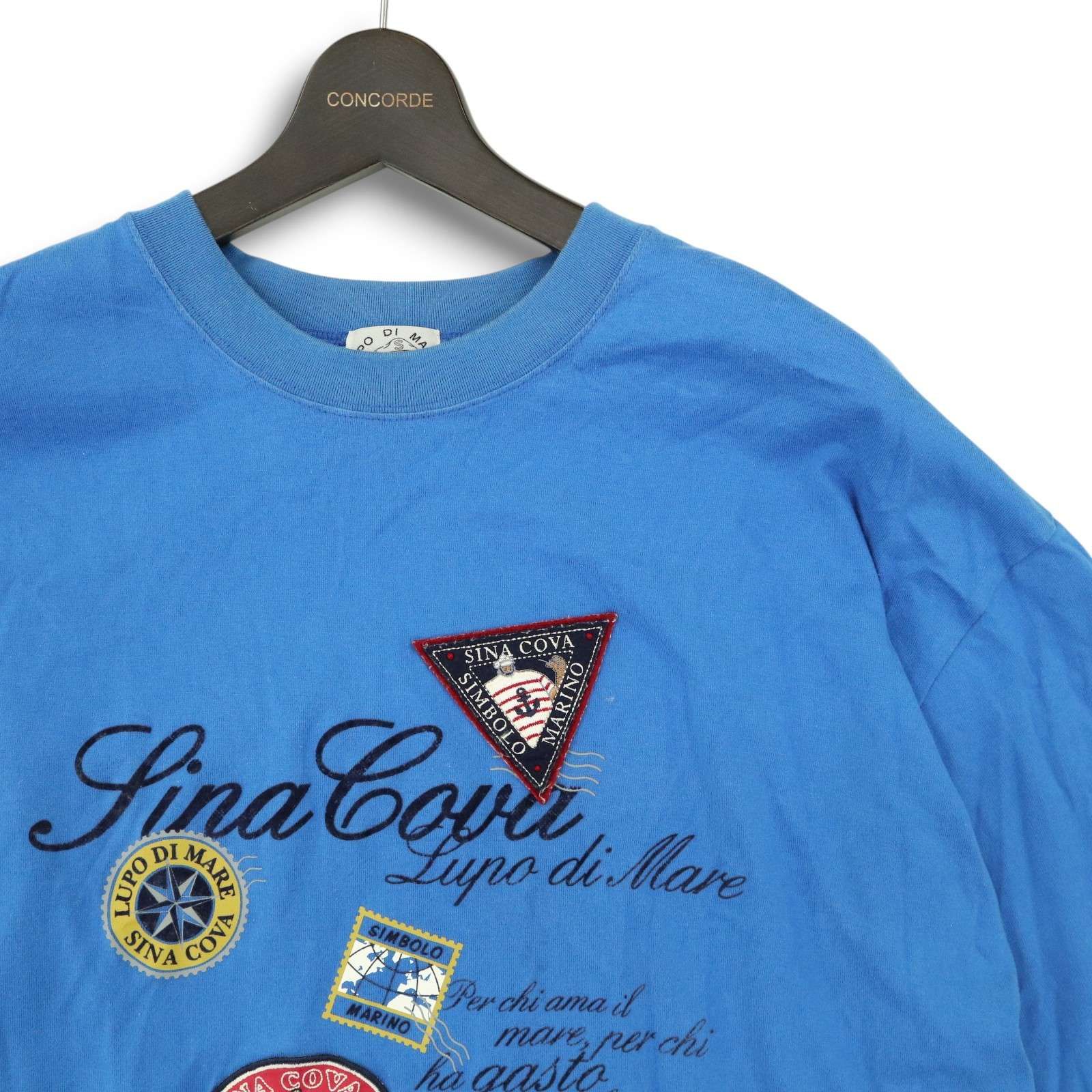 新作入荷，本物保証 SINACOVA シナコバ 通年 ロゴ刺繍&ワッペン★ 長袖 ポロシャツ トレーナー Sz.LL　メンズ 大きいサイズ