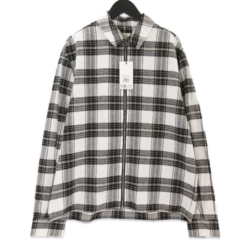 HOLZWEILER ホルツワイラー Elja Zip Check Shirt 17430 ジップ チェックシャツ 長袖シャツ ホワイト 白 M 71012036