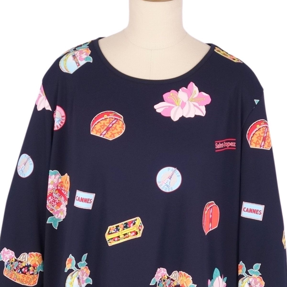 美品 レオナール LEONARD SPORT シャツ ブラウス ロングスリーブ  