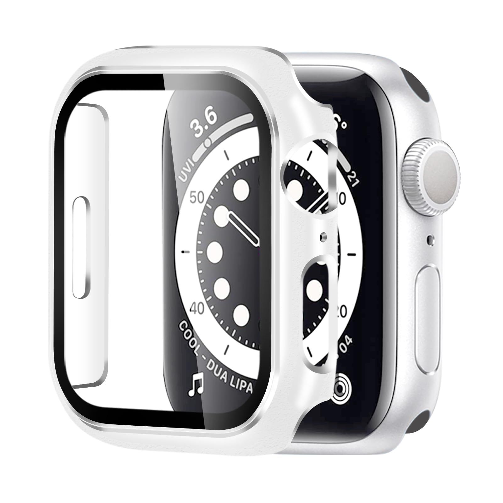 Apple Watchケース 44mm 老け込ん PC素材 強化ガラス ローズゴールド