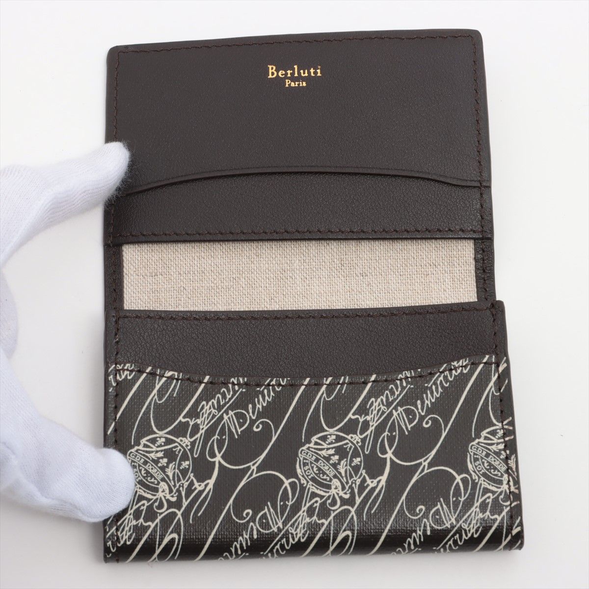 Berluti インブイア トワル・マルブフ カードホルダー 新品同様 現行品 ベルルッティ インブイア トワル マルブフ
