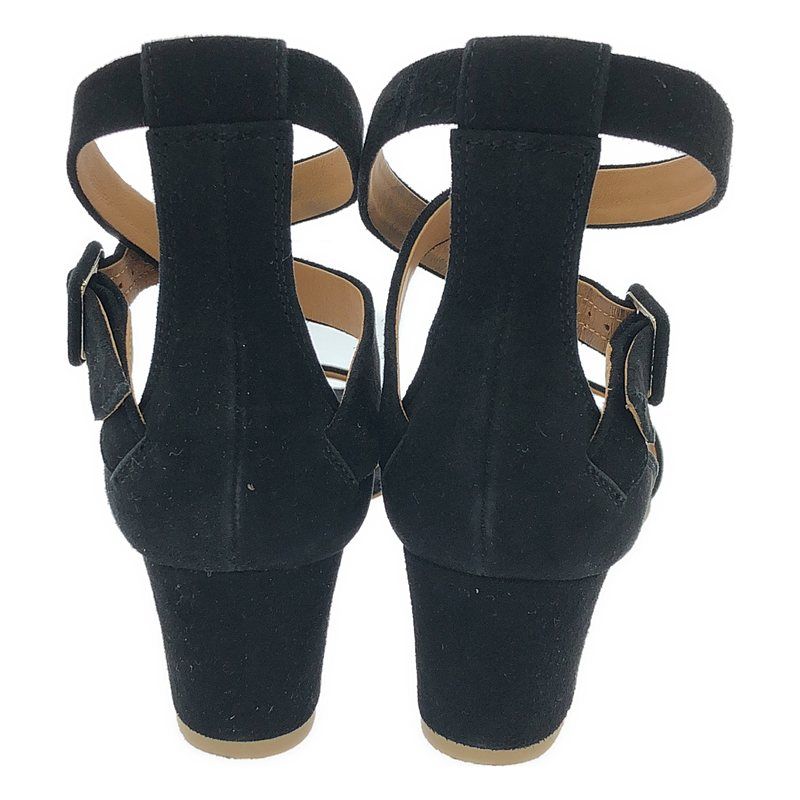 pippichic スエード ストラップ サンダル ブラック 24.5㎝ 超美品 pippichic スエード ストラップ サンダル ブラック 24.5㎝