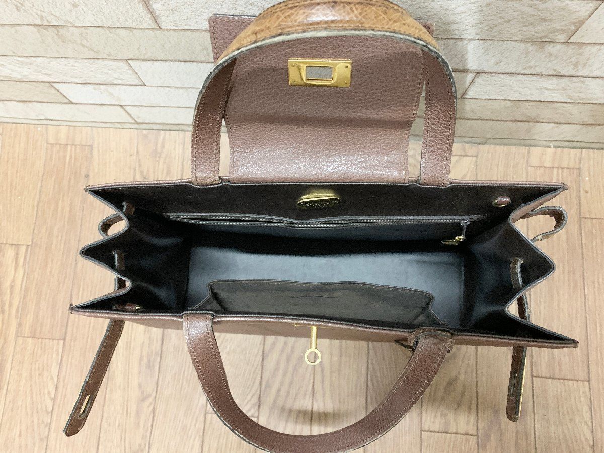 Creations D.P.PARIS オーストリッチハンドバッグ ショルダーバッグ 