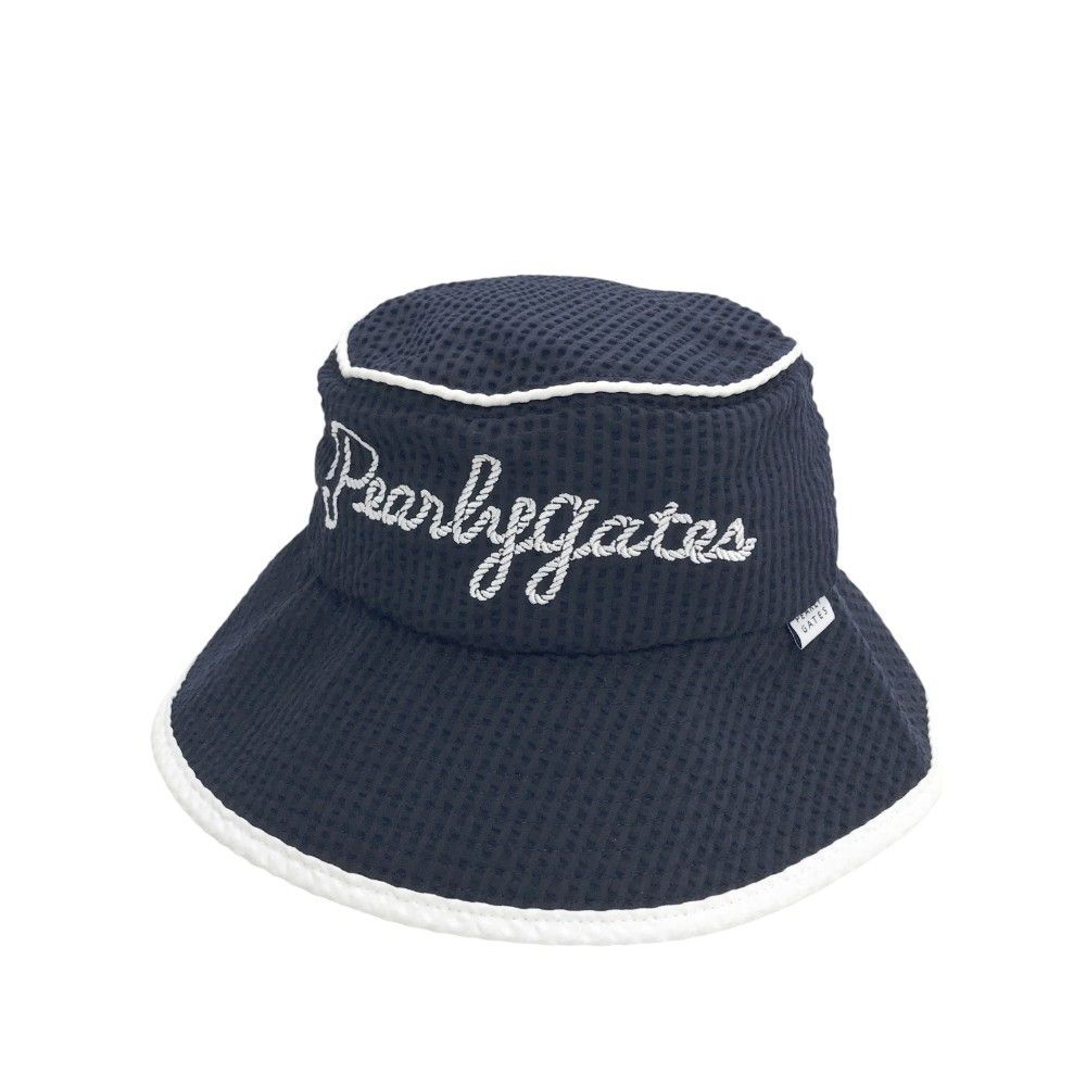PEARLY GATES パーリーゲイツ モデル シアサッカー ハット ネイビー系 FR ゴルフウェア ストスト