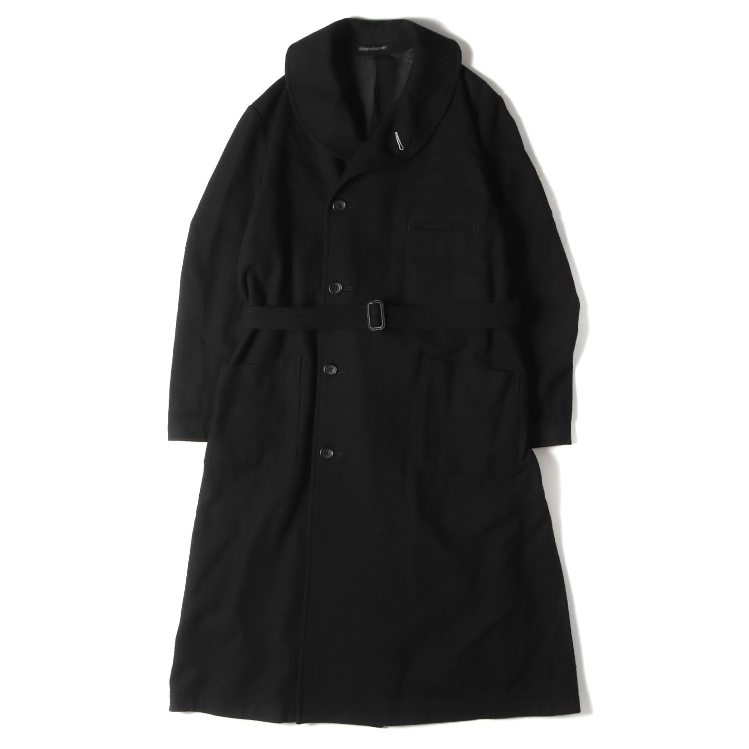 ヨウジヤマモト ウールギャバダブルトレンチコート