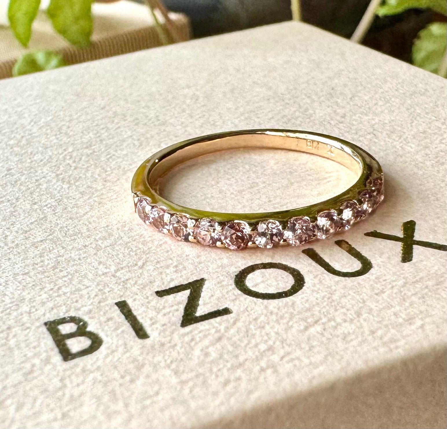 bizoux K18 YG シャンパンガーネット リング 9号 【公式通販】