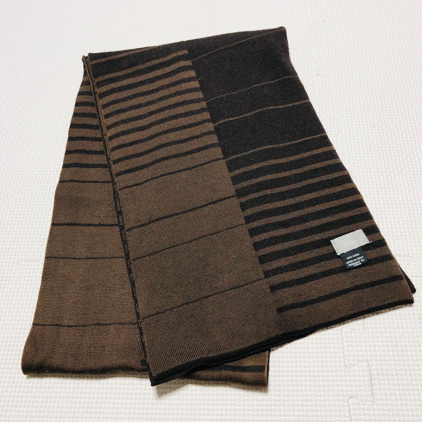Dior HOMME ディオールオム ウール マフラー ストール ストライプ柄