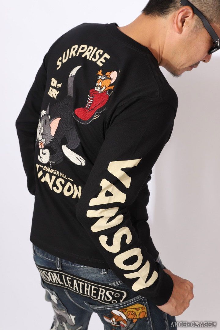 vanson ロンT バンソン　ブラック　バイカー 楽天市場】vanson ボーン（Tシャツ・カットソー｜トップス