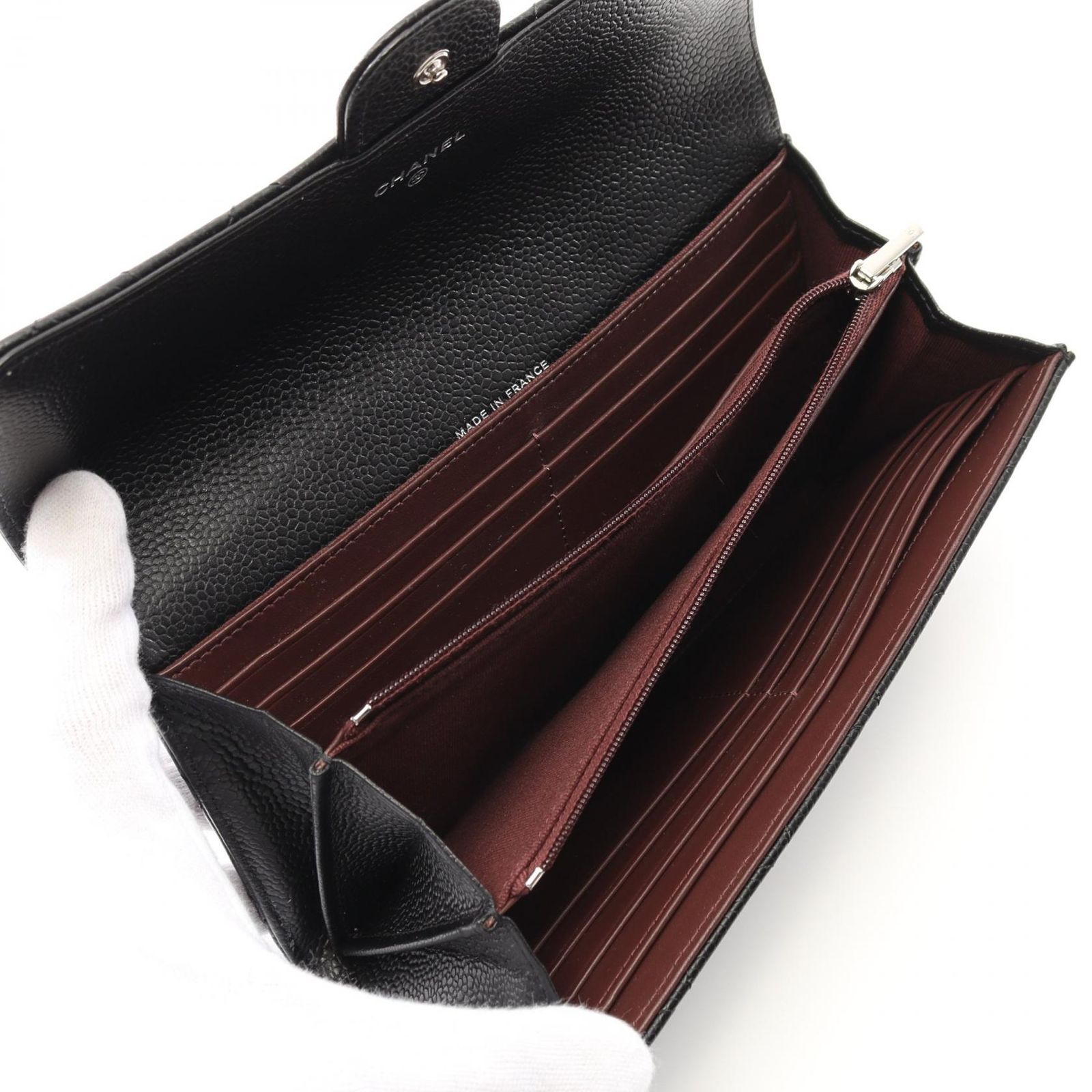 シャネル CHANEL 二つ折り長財布 クラシック ロング フラップ  