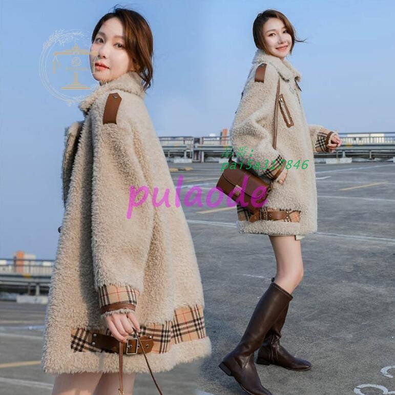 ムートンコート レディース ファーコート フェイクムートン ロングコート ボア アウター 冬物 大きいサイズ 防寒 おしゃれ 冬 ボアアウター ボア コート pai5a317846