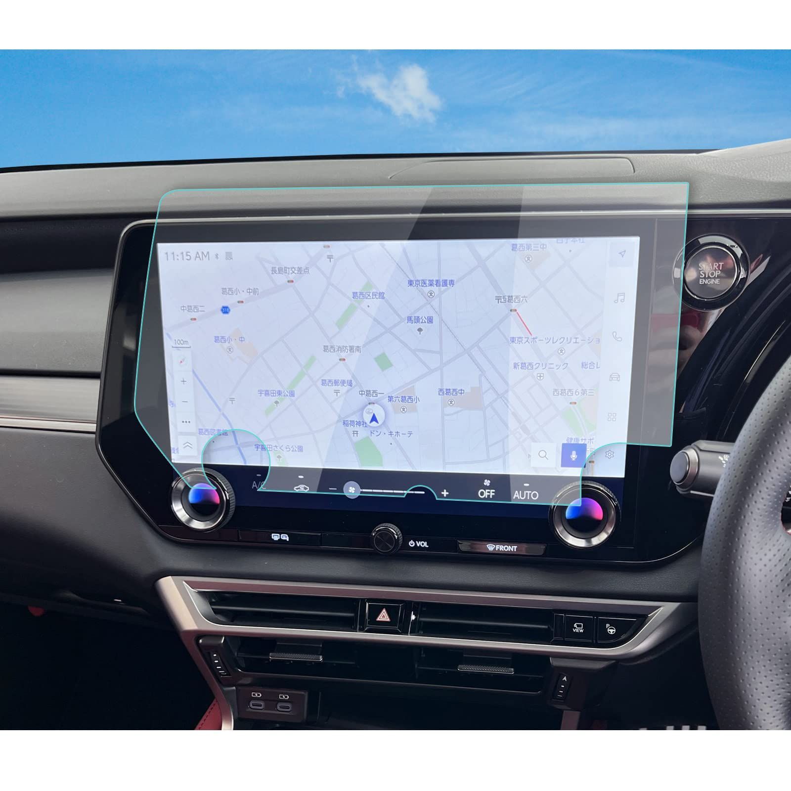 【在庫セール】レクサスRX レクサスRX 新型ナビ保護フィルム14インチ ALA10/ALH10型 汚れ防止 キズ防止 フィルム 9H 5代目ナビ 強化ガラス製 RX350h 】新型 RX450h 【RUIYA RX500h