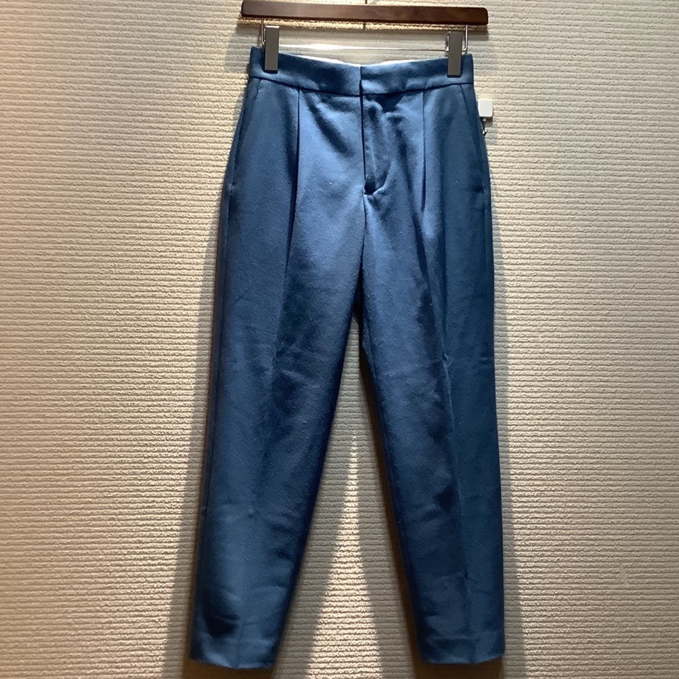 Drawer ドゥロワー ウールフラノタックパンツ テーパードパンツ