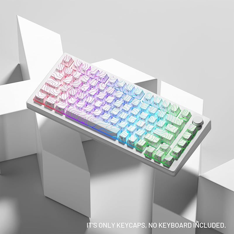 118キー XVX 機械式キーボード用 キーキャップセット キーキャップ PBTキーキャップ | PBT IMD透光 IMD透光技術搭載 ロープロファイル カスタムキーキャップ Set : Black PBTキー