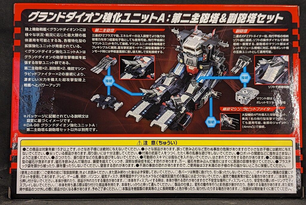 グランドダイオン強化ユニットA&Bセット DA-98 グランドダイオン強化ユニットA：第二主砲塔＆副砲塔