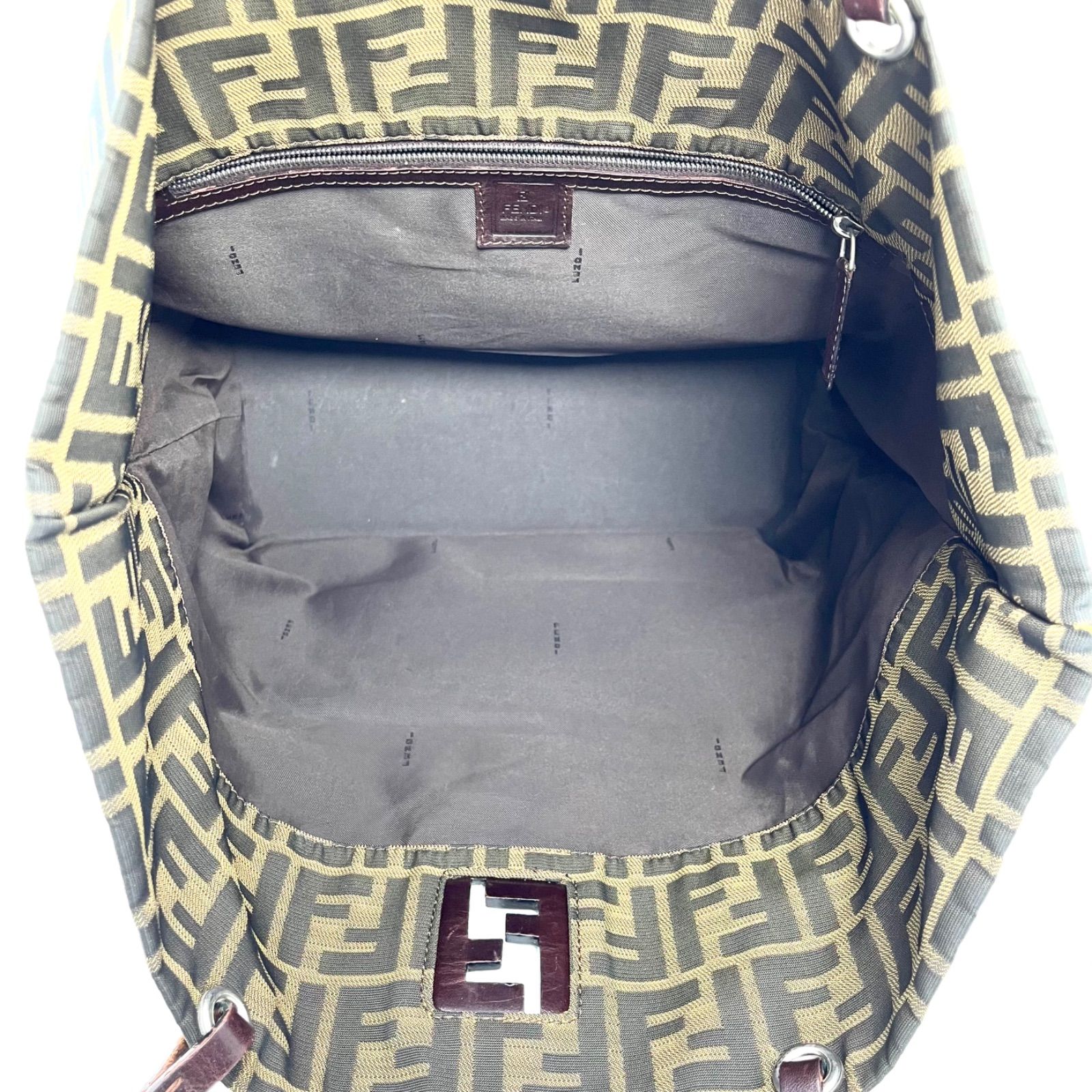 FENDI フェンディ ズッカ トート バッグ シルバー金具 ショルダー