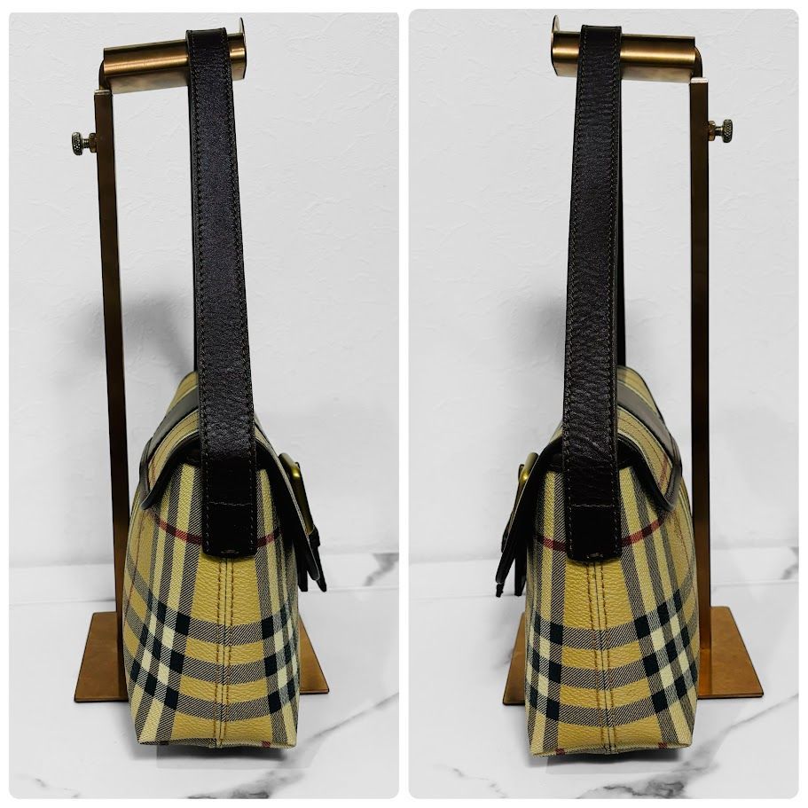 バーバリー ラウンドファスナー シャドーホース 長財布 ノバチェック 美品✨ BURBERRY 長財布 シャドーホース ノバチェック ラウンド