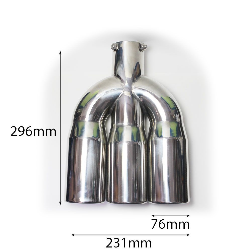 3本出し x 2個 マフラーカッター 汎用 ストレート ワンオフ用に VAcom