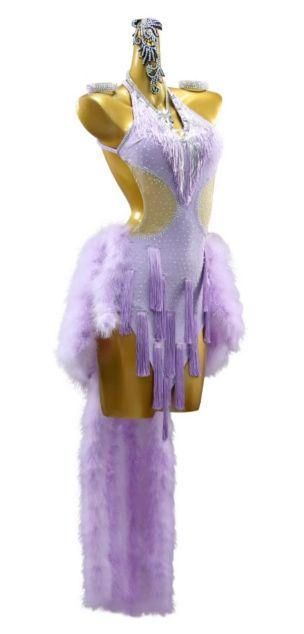 社交ダンスドレス ラテンドレス デモ ルンバ ストーン オーダーメイド