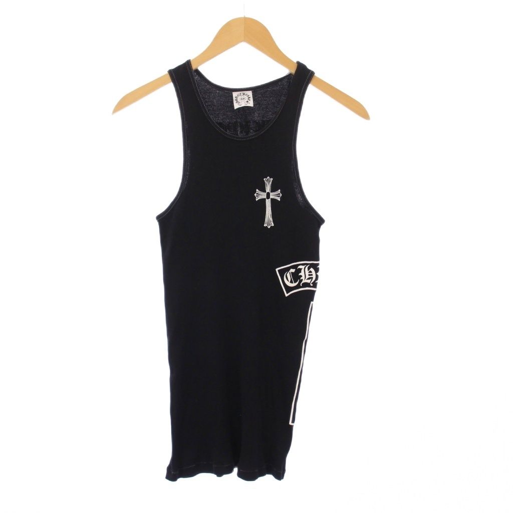 クロムハーツ リブタンク CHROME HEARTS (クロムハーツ) ロゴプリント リブタンクトップ