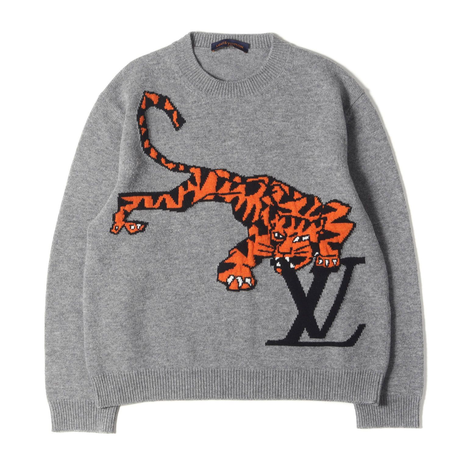 ルイヴィトン　カシミアニットパーカー　グレー　サイズM 美品】LOUIS VUITTON ルイヴィトン ニット ヘザーグレー サイズ