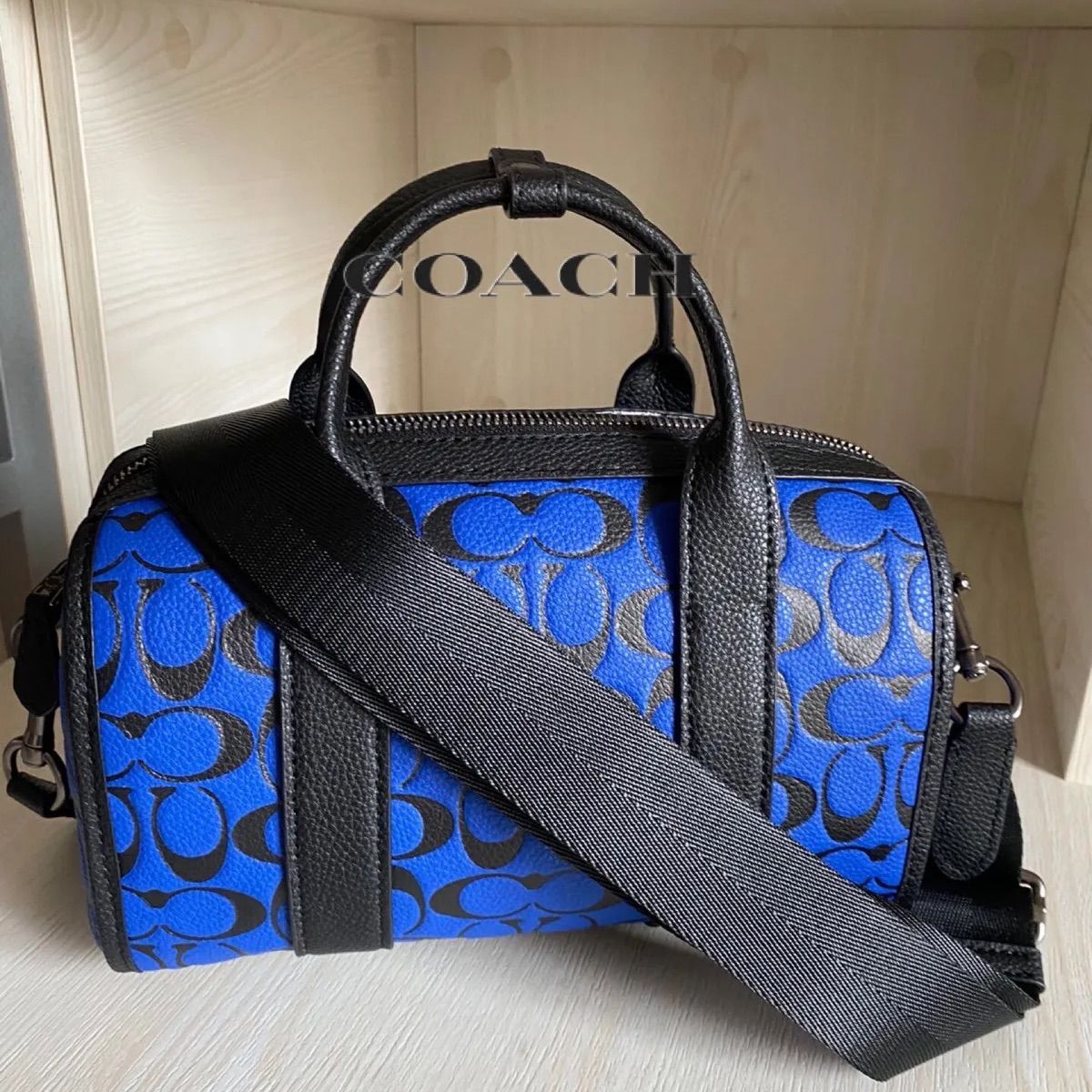 COACH コーチバッグ CA186 メンズミニボストンバッグ ハンドバッグ ショルダーバッグ 手提げバッグ アウトレット品 保存袋付属 新品未使用  - メルカリ