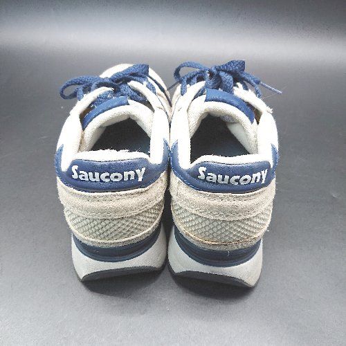 ◇ SAUCONY サッカニー クッション性 軽量 紐調節 ブランドロゴ スニーカー サイズ38 ベージュ ネイビー レディース E 