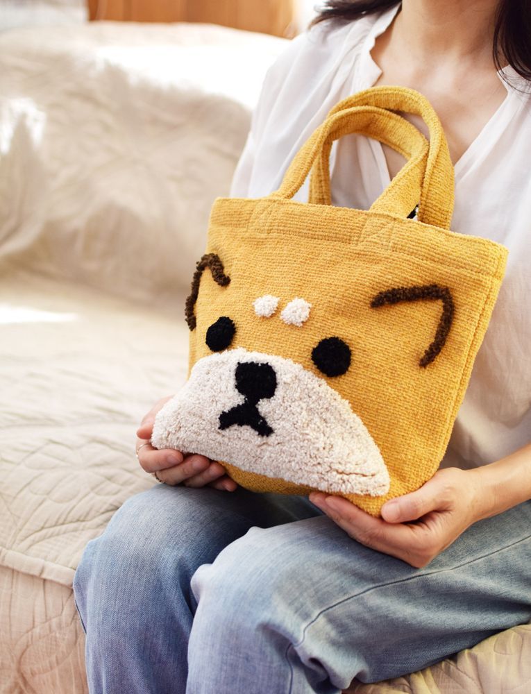 動物デザイン ミニ トートバッグ ぽこもこ アニマル ナマケモノ