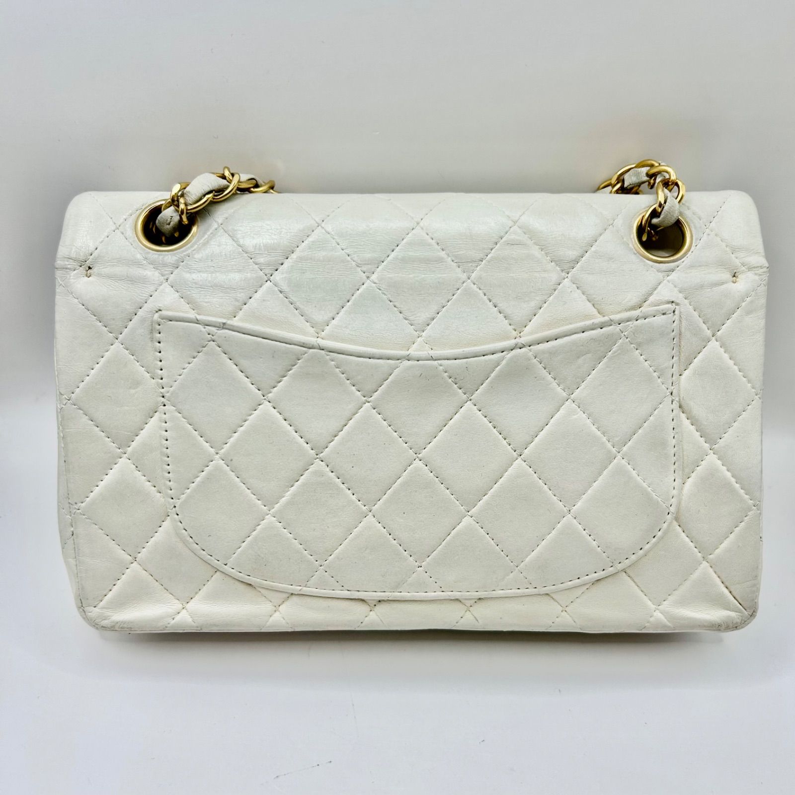 鑑定済】CHANEL シャネル ミニマトラッセ ラムスキン ベージュ カード