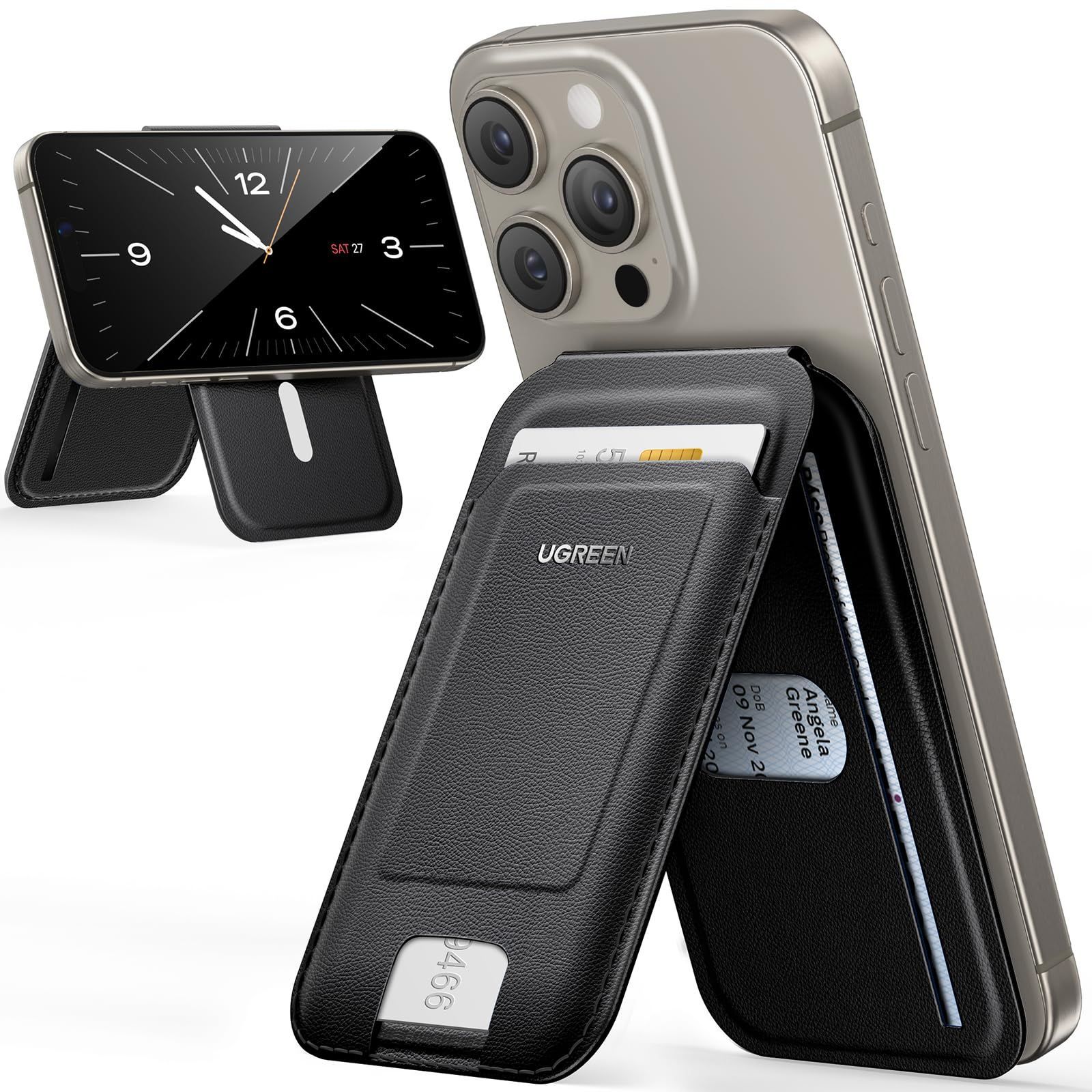 セール 超強磁力 携帯スタンド カードケース 軽量 超薄型 magsafeスタンド Magsafe対応 カード収納 カードボックス カードウオレット スマホスタンド 持ち歩き便利 iPhone 16|15|14|13|12 UGREEN Pro Max|