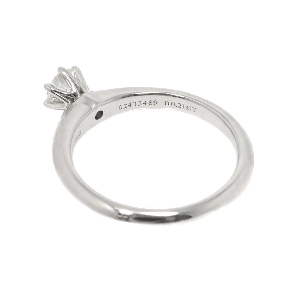 ティファニー ダイヤ 0.21ct VVS2 リング 6.5号 Pt950 箱鑑○指輪 2025