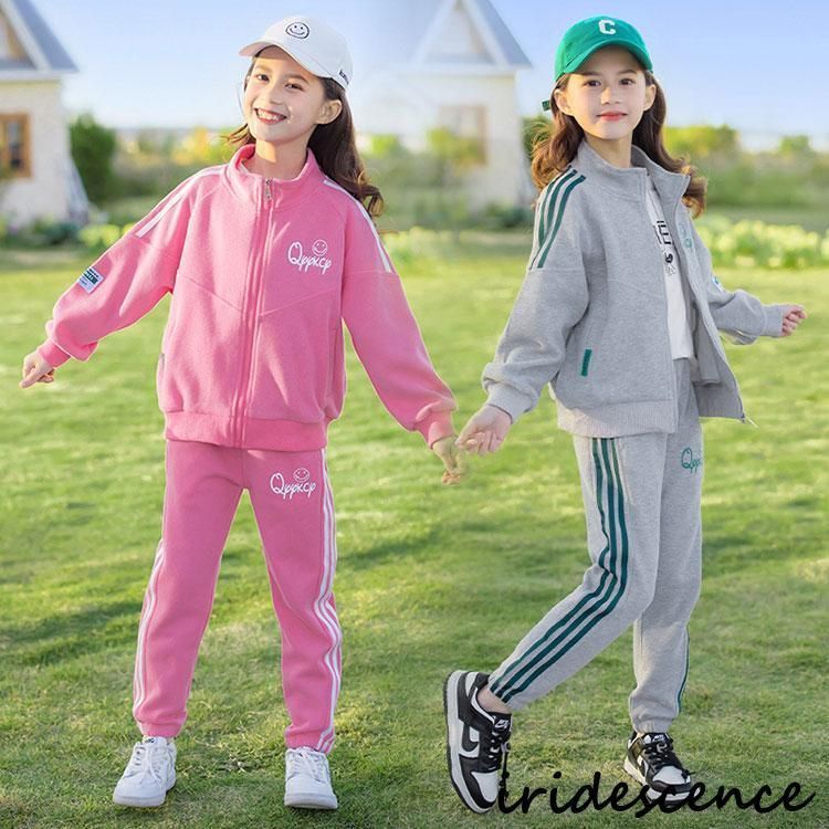 美品  2点セット 上下 セットアップ ジップアップ ジャージ 女の子 スキー