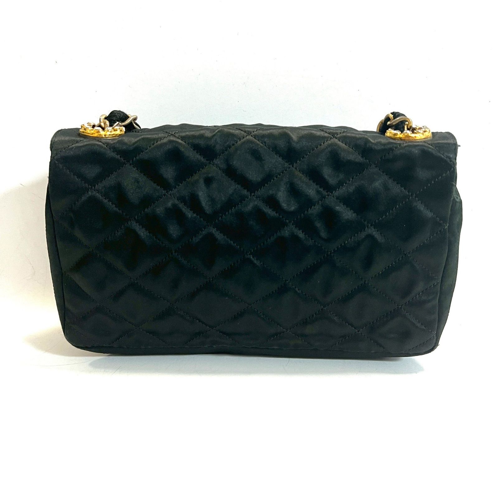 CHANEL シャネル マトラッセ ショルダーバッグ チェーン ラインストーン