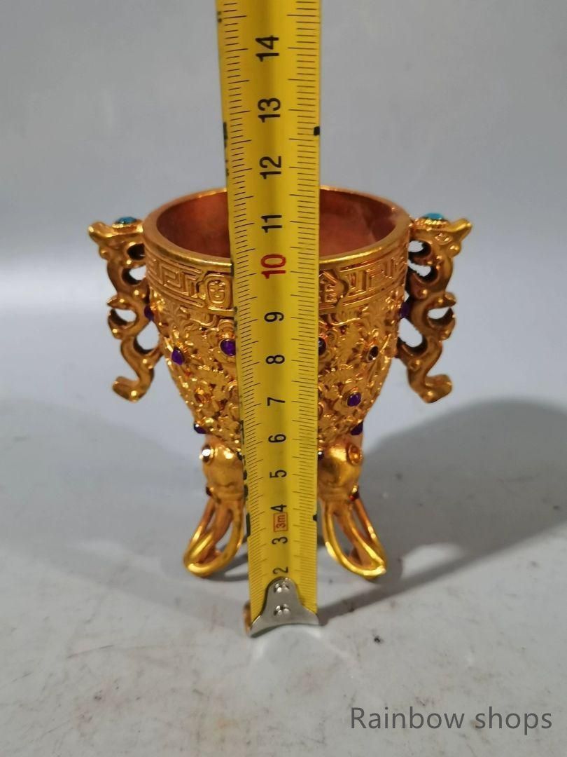 銅 細工 江山永固杯 装飾品 工芸品 置物 銅 細工 江山永固杯 装飾品 工芸品 置物 ml330cp55 - メルカリ