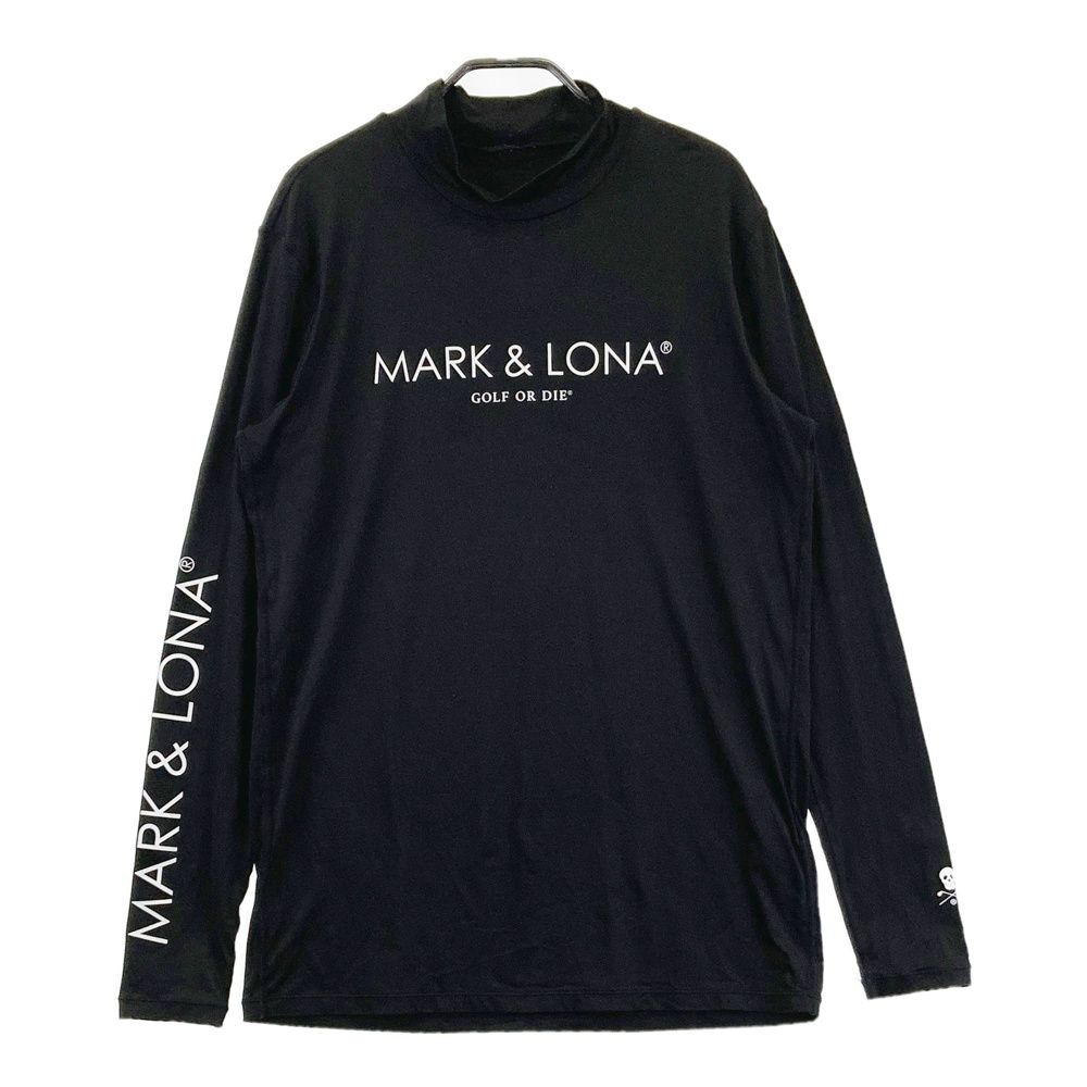 サイズ 50 MARK-LONA マークアンドロナ 長袖モックネックTシャツ ブラック系 240101538569 ゴルフウェア メンズ ストスト