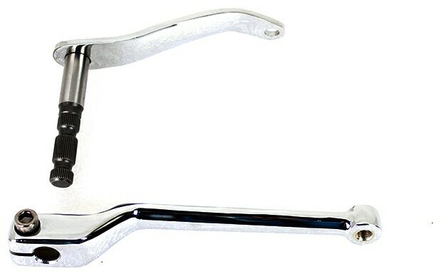 ヒールシフターレバー：2018年以降FLソフテイルフットボード装着車/クローム
