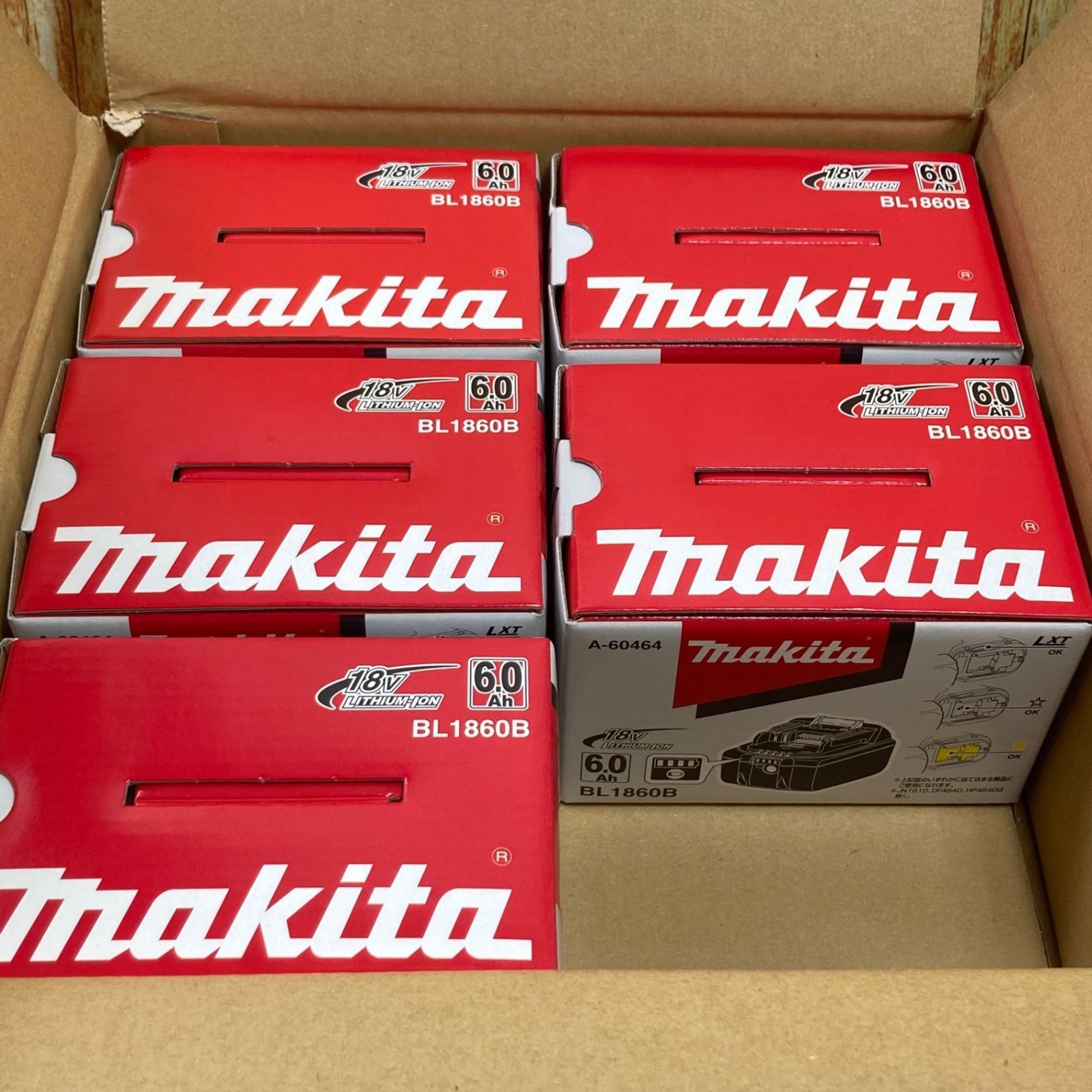 MAKITA BL1860B 6個セット　新品未開封 未使用品】☆純正品☆マキタ(makita) リチウムイオンバッテリー